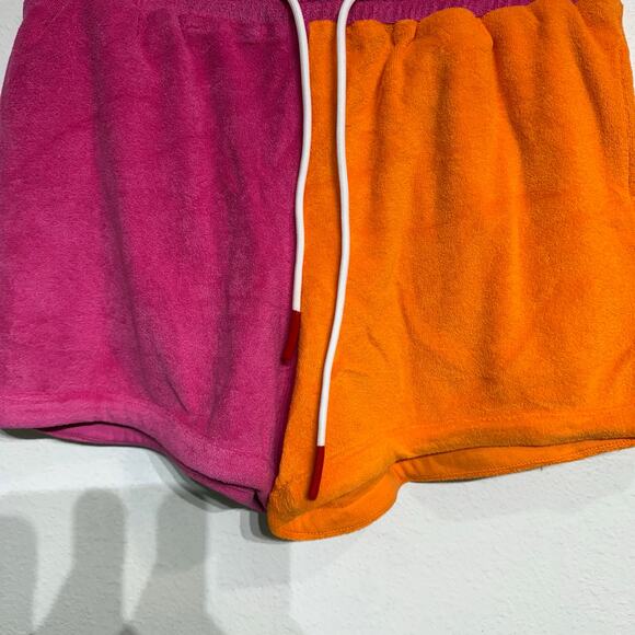 Solid & Striped Tangerine Strawberry The Charlie Terrycloth Shorts Sz M NWT - Picture 4 of 12